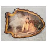 Native American Maiden Arrowhead Clock