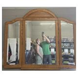 Wood Tri-Fold Mirror
