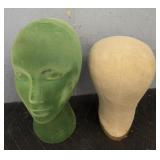(2) Fabric Mannequin Heads