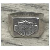 Sterling Silver Harley Davidson Ring