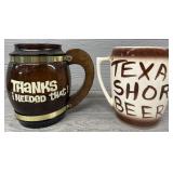 (2) Oversized Beer Mugs