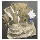 (8) Brown Curtain Panels & (1) Cafe Curtain
