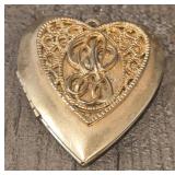 Gold Tone Heart Locket