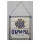 Stained Glass Olympia Beer Hanging Wall Sign
