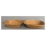 (2) German Clay Dishes