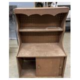 Wood Cabinet w/ Pegboard Back