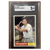 1961 Topps Bobby Richardson Graded 5 Card