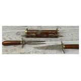 Hand Carved Wooden Meat Carving Set
