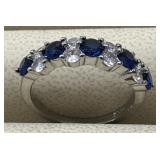 Beautiful Blue and White Sapphire Ring