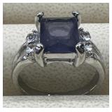 Beautiful Faceted Purple Amethyst Ring