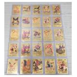 (25) Gold Plated Pokï¿½mon Cards