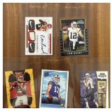 (5) Reprint Brady Mahomes Allen Football Cards