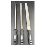 (3) Rubber Handled Metal File Variety