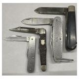 (4) Various Vintage Cammilus Pocket Knives