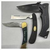 (3)Vintage Frost, Sheffield & Coyote Pocket Knives