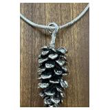 Tibetan Silver Pinecone Necklace