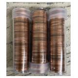 (3) BU Lincoln Pennies Random Dates