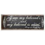 Wood I Am My Beloved's Song of Songs 6:3 Sign