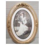 Victorian Bride Oval Framed Print