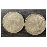 (2) 1921-D Morgan Dollars