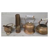 (4) Vintage Korean Copper Pot Pieces
