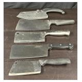 (5) Quality Meat Cleavers/Butcher Knives