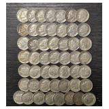 (50) U.S. Silver Roosevelt Dimes