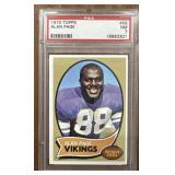 1970 Topps Alan Page Near Mint Graded 7 Card