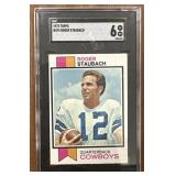 1973 Topps Roger Staubach Graded 6 Card