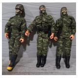 (3) Gi Joe Toy Figurines