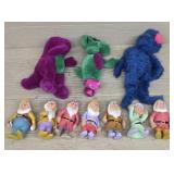 (7) Dwarves Figurines & (3) Sesame Street Animals