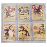 (6) Charizard Gold Plated Pokï¿½mon Cards