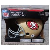 NFL 49ers Helmet & Jersey Set