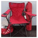 (2) Red Camp Chairs