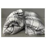 (2) Berkshire Down Alternative Plaid Blankets