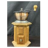 Old & Unique Styled Wood & Metal Coffee Grinder