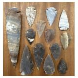 (10) Arrowheads & (3) Spearheads