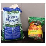 (2) Bags of Weed Preventer & Steer Manuer