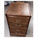 2 Drawer Oak File Cabinet