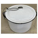 White enamelware Pot