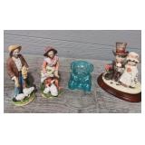 Variety of Figurines & Blue Bear
