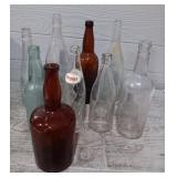 (9) Antique Bottles