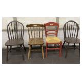 (4) Various Wooden Chairs