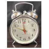Vtg Westclox Chrome Twin-Bell Wind-up Alarm Clock
