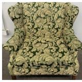 Green Padded Filigree Arm Chair