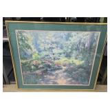 1990 Hails Framed Garden Walk Print