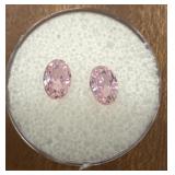 (2) Faceted Pink Sapphire Oval Gemstones