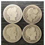 (4) U.S. Barber Dimes