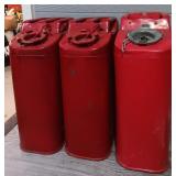 (3) Red Jerry Gas Cans