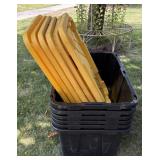 (6)Black & Yellow Storage Totes w/Lids